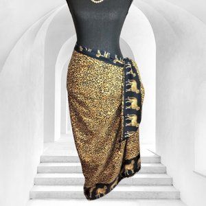 Hand Painted Pareo Scarf / Sarong / Dress / Wrap